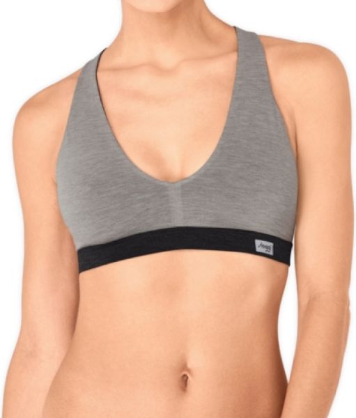Εικόνα της sloggi women mOve FLOW Top 2. Γκρι μπουστάκι, χωρίς μπανέλα, χωρίς επένδυση. Με αθλητική πλάτη.