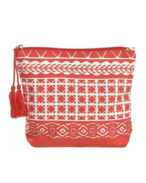 Εικόνα της BLE RESORT COLLECTION ΤΣΑΝΤΑKI ΥΦΑΣΜΑΤΙΝO ΣΕ ΚΟΚΚΙΝΟ/ΛΕΥΚΟ ΧΡΩΜΑ (50%COTTON 50% POLYESTER) 5-42-304-0207