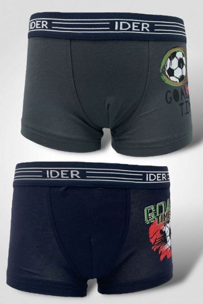 Εικόνα της IDER Σετ Παιδικά Μποξεράκια Μπλε-γκρι 2τμχ 3100-2P2403