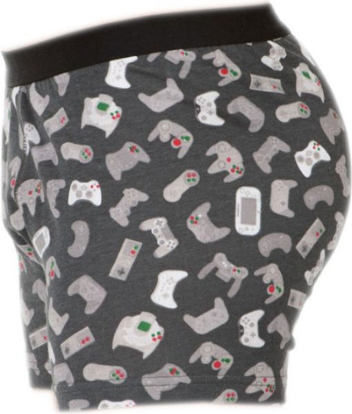 Εικόνα της Mei αγορίστικο boxer γκρι εμπριμέ με κονσόλες.