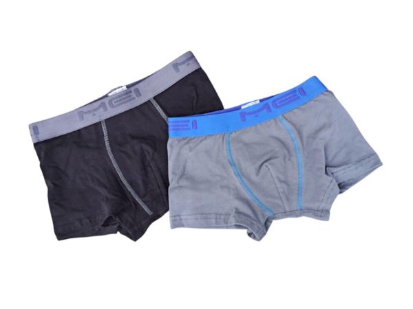 Εικόνα της 2Pack Boxer Mei Βαμβακερά Μαύρο/Γκρι.