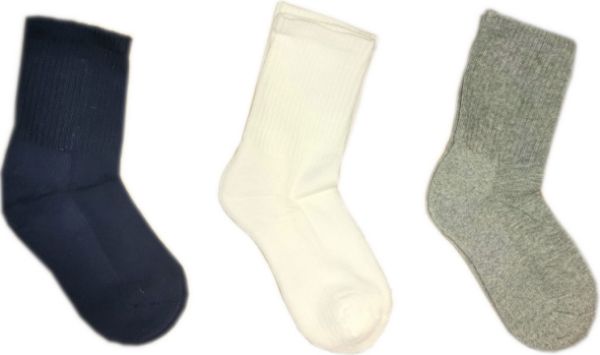 Εικόνα της 3 Ζεύγη Παιδικές Αθλητικές Κάλτσες MeWe Λευκή/Γκρι/Μπλε.