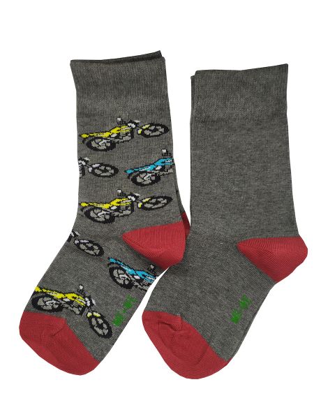 Εικόνα της 2 Pack Me-We γκρι σκούρες παιδικές κάλτσες με σχέδιο.