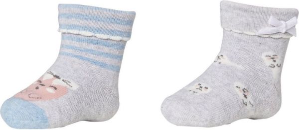 Εικόνα της 2 ΖΕΥΓΗ Ysabel Mora Βρεφικές Κάλτσες Γκρι Με Πατουσάκια Σιλικόνης.