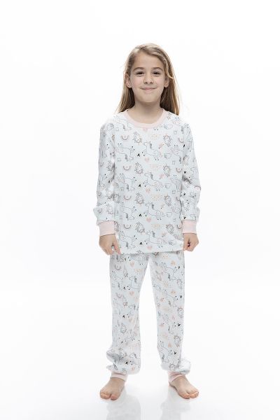Εικόνα της Galaxy Παιδική Πιτζάμα Βαμβακερή Λευκή 114-23
