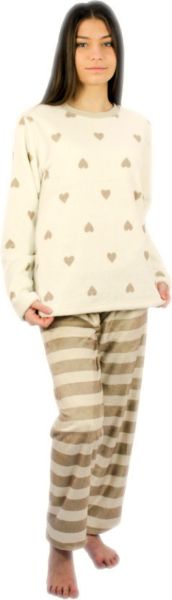 Εικόνα της Galaxy φλις εφηβική πιτζάμα εκρού/μπεζ.