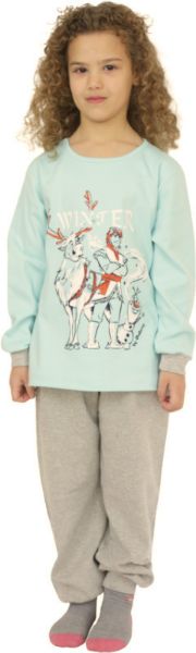 Εικόνα της Galaxy Παιδική κοριτσίστικη πιτζάμα από 100% βαμβάκι βεραμάν/γκρι.