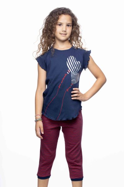 Εικόνα της Galaxy Βαμβακερή Μπλε/Κόκκινη Παιδική Πιτζάμα.