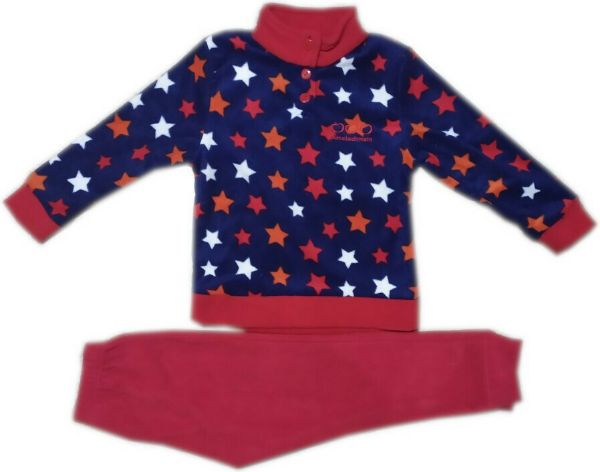 Εικόνα της bucciadimela Παιδική κοριτσίστικη πιτζάμα φλις μπλε.