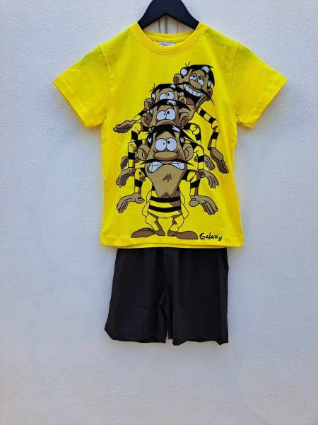 Εικόνα της Galaxy Βαμβακερή Κίτρινη Εφηβική Πιτζάμα "Daltons" .