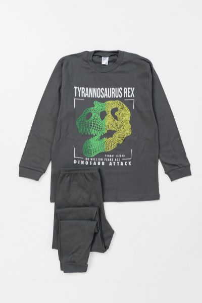 Εικόνα της Pretty Baby Παιδική Πιτζάμα Χειμωνιάτικη Βαμβακερή Ανθρακί 63893