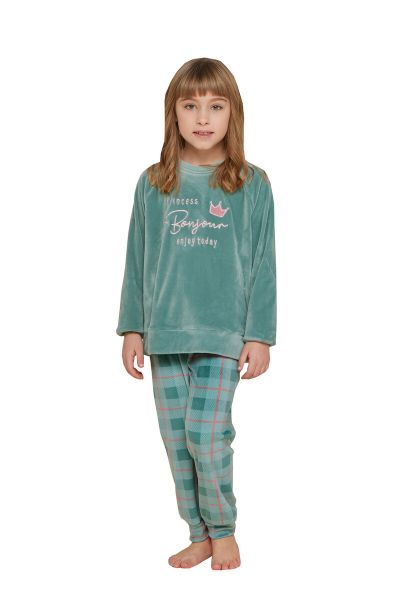 Εικόνα της Noidinotte βεραμάν βελουτέ fleece παιδική πιτζάμα.