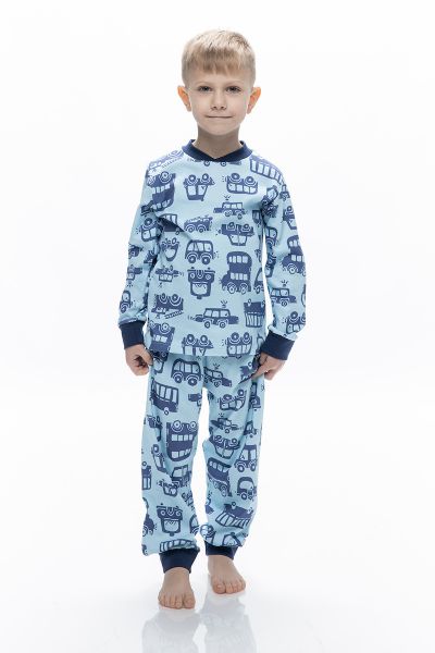 Εικόνα της Galaxy Παιδική Πιτζάμα Βαμβακερή Γαλάζια 98-23