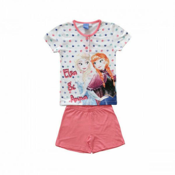 Εικόνα της Disney βαμβακερή παιδική πιτζάμα Frozen κοραλί.