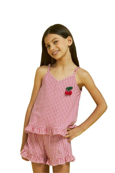 Εικόνα της Noidinotte κόκκινο καρό κοριτσίστικο baby doll.