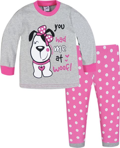 Εικόνα της Pretty Baby Παιδική Πιτζάμα Γκρι/Φούξια.