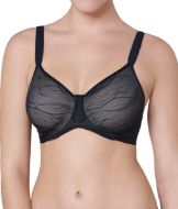 Εικόνα της Triumph Airy Sensation W01 Μαύρο Σουτιέν Με Μπανέλα, Χωρίς Ενίσχυση.