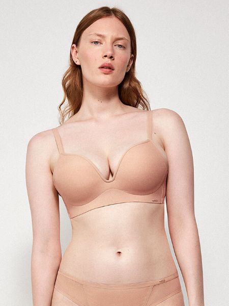 Εικόνα της Gisela Μπεζ Push Up Σουτιέν Χωρίς Μπανέλες.
