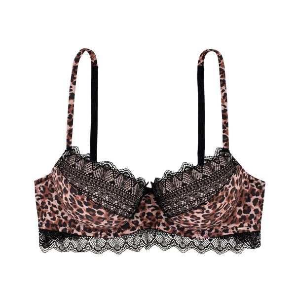 Εικόνα της Dorina Zena Balcony λεοπάρ σουτιέν με μπανέλα και ελαφριά ενίσχυση.