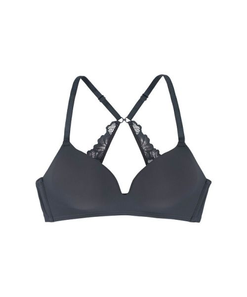 Εικόνα της Dorina Retta Ανθρακί σουτιέν χωρίς μπανέλα, με ελαφριά επένδυση.
