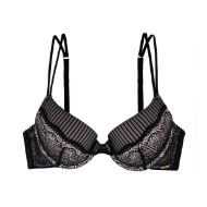 Εικόνα της Dorina Solana Demi σουτιέν μαύρο με μπανέλα και ενίσχυση.