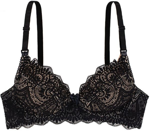 Εικόνα της Dorina Devote Bralette Μαύρο σουτιέν θηλασμού.