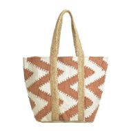 Εικόνα της BLE ΤΣΑΝΤΑ ΑΠΟ ΓΙΟΥΤΑ ΑΣΠΡΟ/ΠΟΡΤΟΚΑΛΙ 60x40 (70%COTTON 30%JUTE)