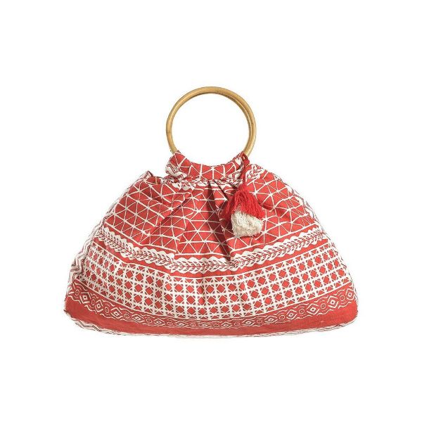 Εικόνα της Inart Υφασμάτινη Τσάντα Θαλάσσης Λευκή 5-42-304-0193