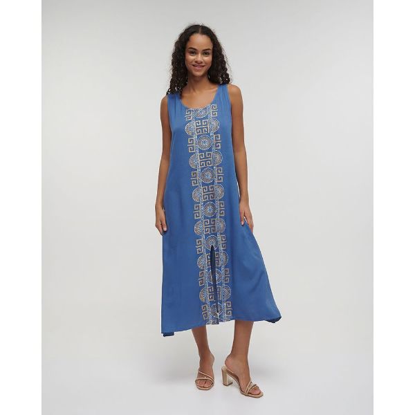 Εικόνα της BLE RESORT COLLECTION ΦΟΡΕΜΑ ΜΑΚΡΥ ΜΠΛΕ ΜΕ ΧΡΥΣΕΣ ΛΕΠΤΟΜΕΡΕΙΕΣ ONE SIZE (100% VISCOSE) 5-41-254-0468