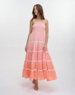 Εικόνα της Ble Resort Collection Αμάνικο Μακρύ Φόρεμα Ροδακινί.