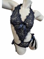 Εικόνα της Milena Μαύρο Κορμάκι Με Δαντέλα.