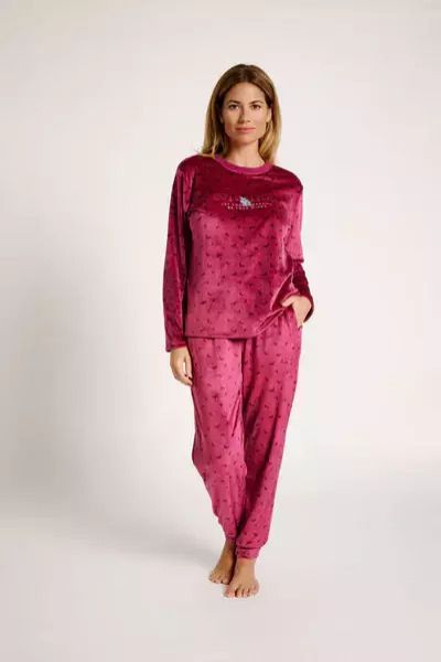 Εικόνα της Muydemi Χειμερινό Γυναικείο Σετ Πιτζάμας Γκρενά 12011002