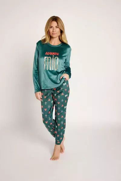 Εικόνα της Muydemi Χειμερινό Γυναικείο Σετ Πιτζάμας Cypress 12011041