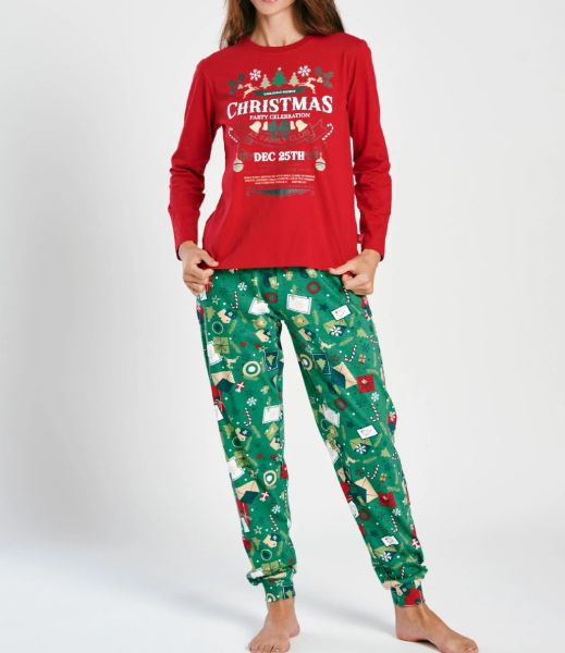 Εικόνα της Muydemi Βαμβακερή Κόκκινη/Πράσινη Xmas Πιτζάμα.