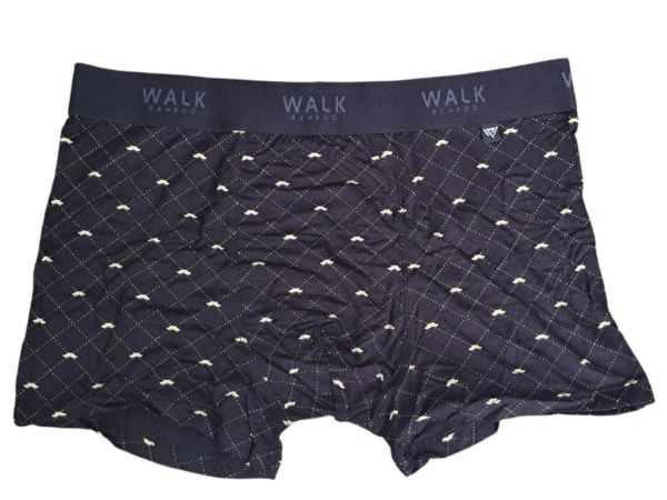 Εικόνα της Walk Bamboo Boxer Μαύρο "Mustache".