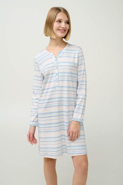 Εικόνα της Vamp Χειμερινό Γυναικείο Νυχτικό Blue Cloud 23301