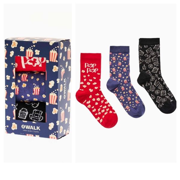 Εικόνα της Walk Γυναικείες Κάλτσες Πολύχρωμες 3Pack BS-9