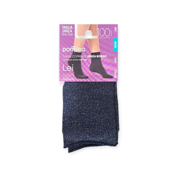 Εικόνα της Pompea Γυναικείο Opac Sosoni Μεταλιζέ Μπλε/Ασημί.