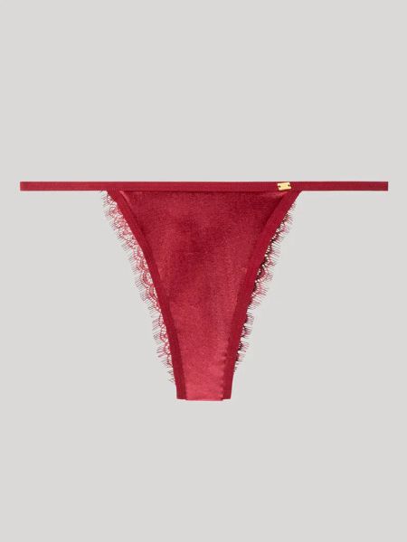 Εικόνα της Gisela Brazil Μπορντό Βελούδινο Με Δαντέλα Πίσω.