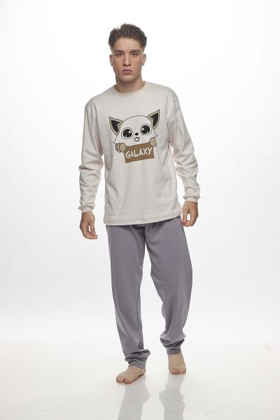 Εικόνα της Galaxy Χειμερινή Ανδρική Πιτζάμα Βαμβακερή Πάγος 793-25