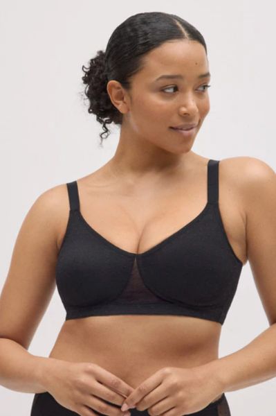 Εικόνα της Ysabel Mora Πουά Μαύρο Minimizer Σουτιέν Χωρίς Μπανέλες.