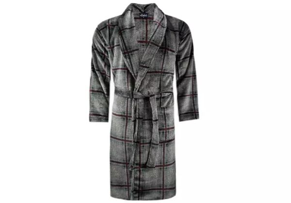 Εικόνα της Rafael Χειμερινή Ανδρική Ρόμπα Fleece Γκρι A5537L