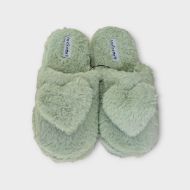 Εικόνα της Noidinotte Χειμερινές Γυναικείες Fleece Παντόφλες Φυστικί.