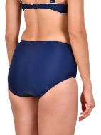 Εικόνα της Μπλε γυναικείο σλιπ μαγιό κλασικό ψηλοκάβαλο.
