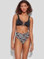 Εικόνα της Gisela 2/30132t Bikini Top Μαγιό Διπλής Όψεως Στυλ Μπουστάκι Κορδόνια Μαυρο