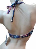 Εικόνα της Apple Μπλε εμπριμέ μαγίο strapless.