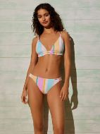 Εικόνα της Ysabel Mora Εκρού Ριγέ Μαγίο Τοπ Τρίγωνο.