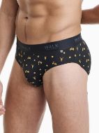 Εικόνα της Walk Μαύρο Σλιπ από bamboo με σχέδιο.