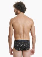 Εικόνα της Walk Μαύρο Σλιπ από bamboo με σχέδιο.