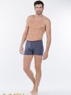 Εικόνα της 2Pack Mei Ανδρικά Boxer Βαμβακερά Μαύρο/Μολυβί